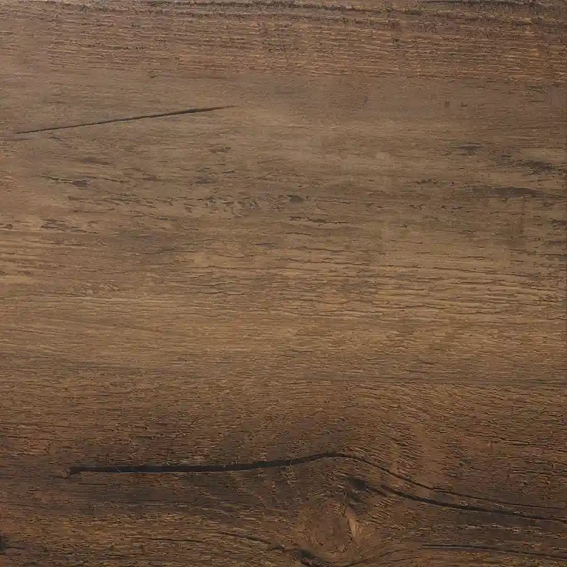 40" Rustic Coffee Table with X-Metal Accents and Storage Shelf