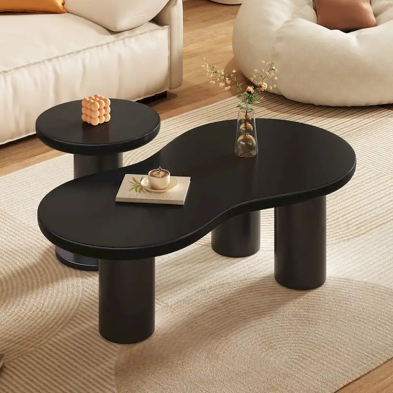 Cloud Coffee Table with Round Small Side Table