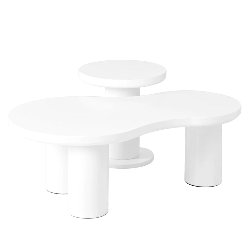 Cloud Coffee Table with Round Small Side Table