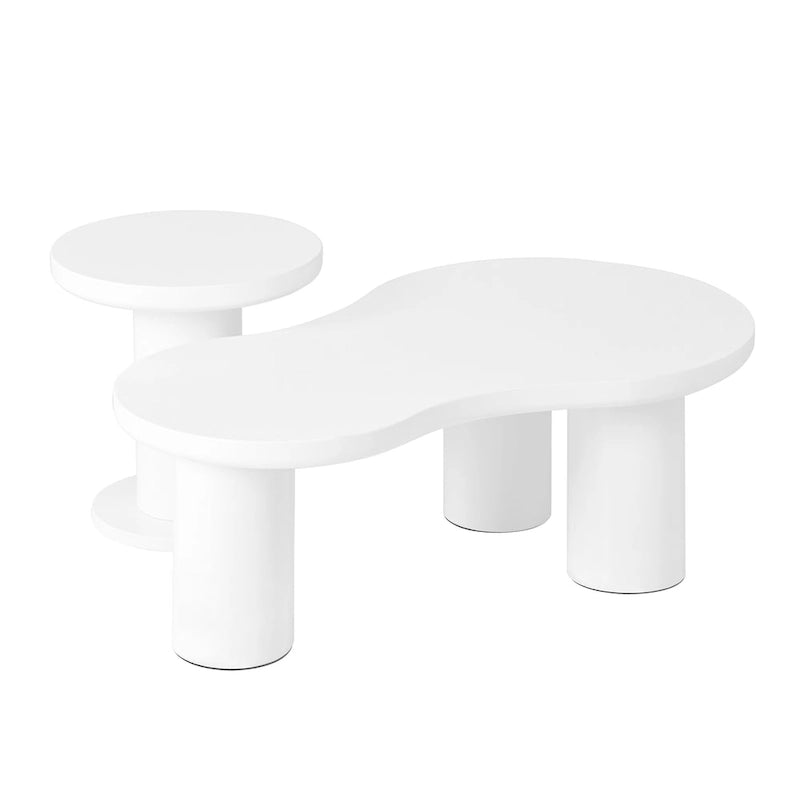 Cloud Coffee Table with Round Small Side Table