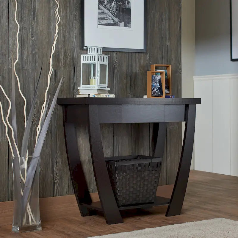 Modern Console Table with Drawer and Shelf - 36 inch