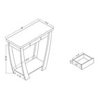 Modern Console Table with Drawer and Shelf - 36 inch