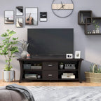 Cappuccino 2-Drawer TV Stand with Open Shelves - Fits up to 65"