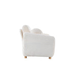 84.4  Corduroy 3-Seater Sofa with Solid Wood Frame, Comfortable Cushions