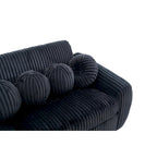 84.4  Corduroy 3-Seater Sofa with Solid Wood Frame, Comfortable Cushions