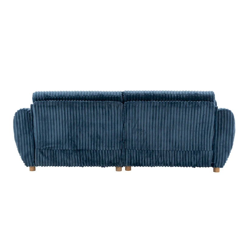 84.4  Corduroy 3-Seater Sofa with Solid Wood Frame, Comfortable Cushions