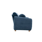 84.4  Corduroy 3-Seater Sofa with Solid Wood Frame, Comfortable Cushions