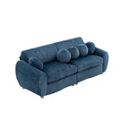 84.4  Corduroy 3-Seater Sofa with Solid Wood Frame, Comfortable Cushions