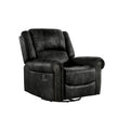 Polished microfiber rivet rotating gliding lounge chair