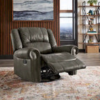 Polished microfiber rivet rotating gliding lounge chair