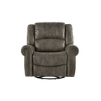 Polished microfiber rivet rotating gliding lounge chair