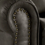 Polished microfiber rivet rotating gliding lounge chair