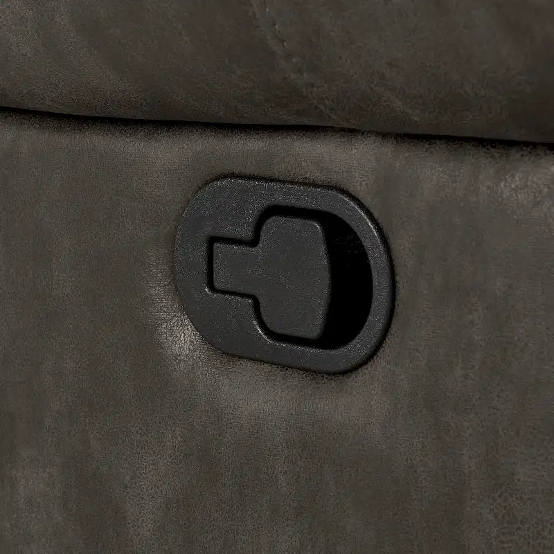 Polished microfiber rivet rotating gliding lounge chair