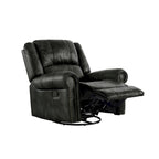 Polished microfiber rivet rotating gliding lounge chair