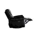 Polished microfiber rivet rotating gliding lounge chair