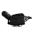 Polished microfiber rivet rotating gliding lounge chair