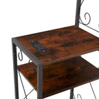 Rustic Brown Metal Queen Bed Frame