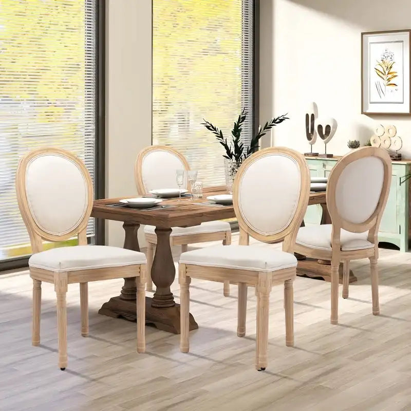 French Dining Chair with Nailhead Trim Set of 4