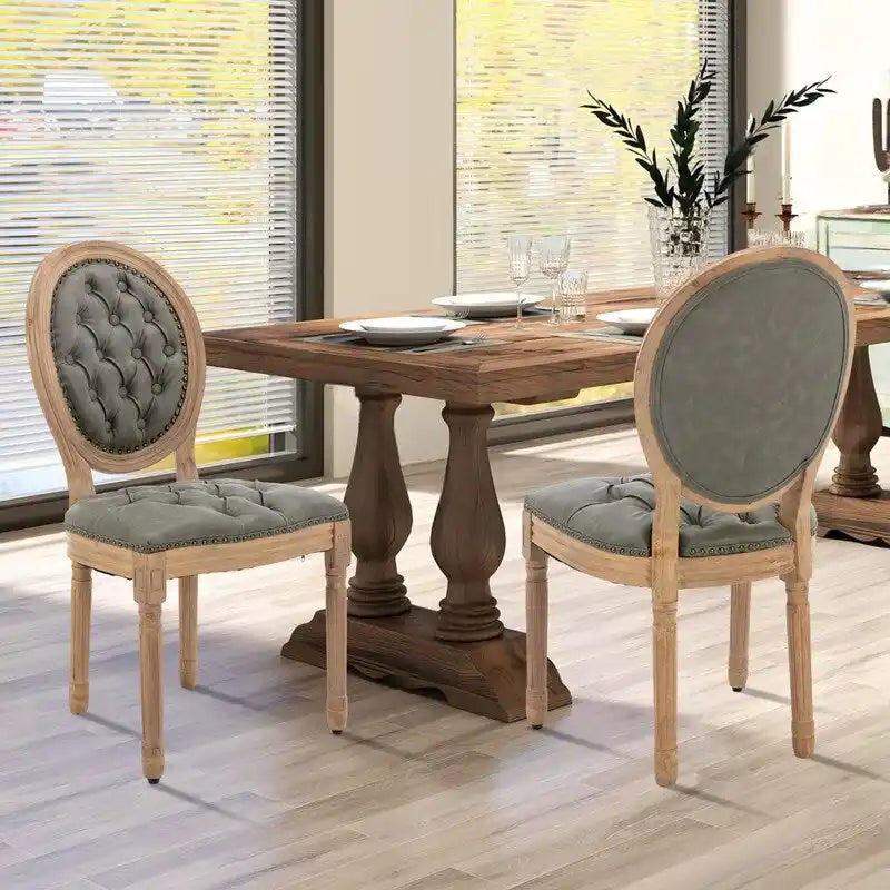 French Dining Chair with Nailhead Trim Set of 4