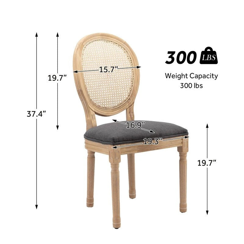 French Dining Chair with Nailhead Trim Set of 4