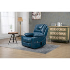 Brown PU Leather Power Lift Recliner with Massage and Heating - 400 lbs Capacity