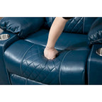 Brown PU Leather Power Lift Recliner with Massage and Heating - 400 lbs Capacity