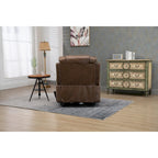 Brown PU Leather Power Lift Recliner with Massage and Heating - 400 lbs Capacity
