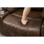 Brown PU Leather Power Lift Recliner with Massage and Heating - 400 lbs Capacity