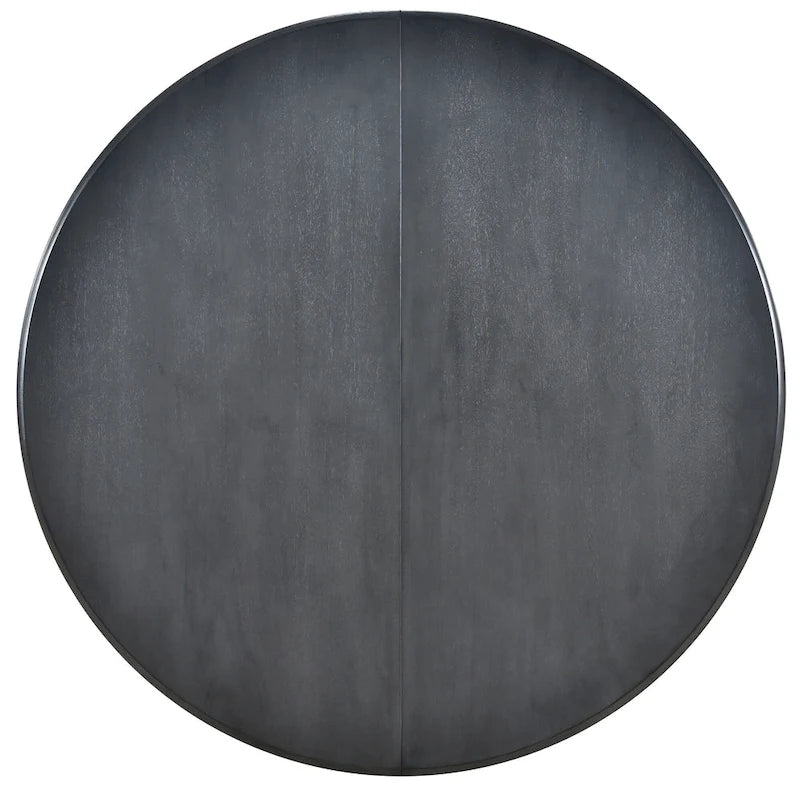 Gray Round Extendable Dining Set for 4