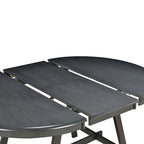 Gray Round Extendable Dining Set for 4