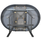 Gray Round Extendable Dining Set for 4