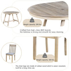 Gray Round Extendable Dining Set for 4