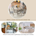 Gray Round Extendable Dining Set for 4