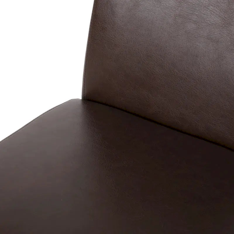 Button-Tufted Upholstered Dining Chairs, Set of 6, Mid-Century Modern Faux Leather