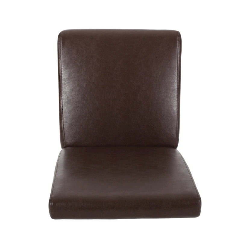 Button-Tufted Upholstered Dining Chairs, Set of 6, Mid-Century Modern Faux Leather