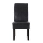 Button-Tufted Upholstered Dining Chairs, Set of 6, Mid-Century Modern Faux Leather