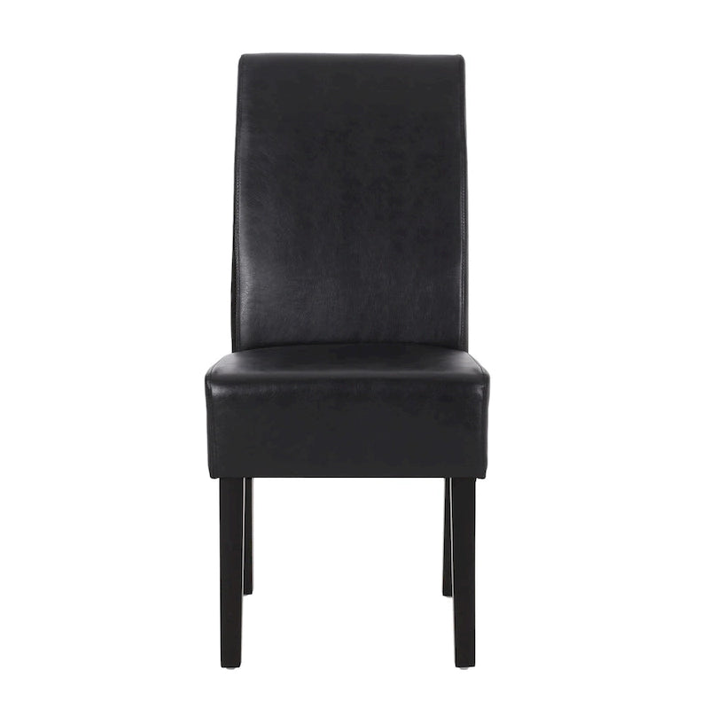 Button-Tufted Upholstered Dining Chairs, Set of 6, Mid-Century Modern Faux Leather