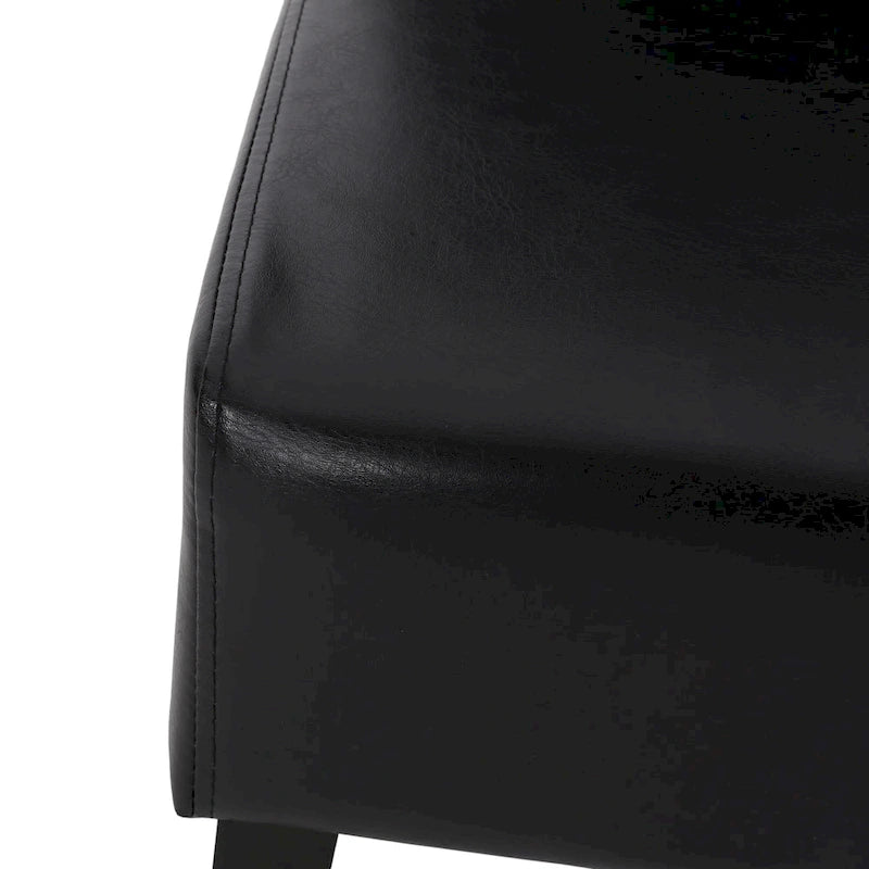 Button-Tufted Upholstered Dining Chairs, Set of 6, Mid-Century Modern Faux Leather