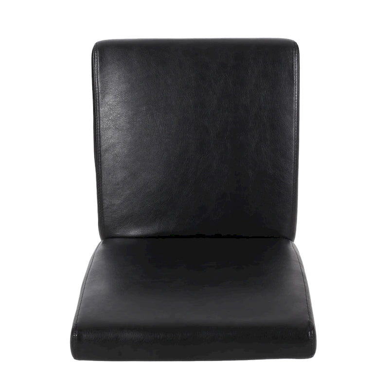Button-Tufted Upholstered Dining Chairs, Set of 6, Mid-Century Modern Faux Leather