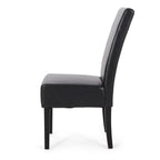 Button-Tufted Upholstered Dining Chairs, Set of 6, Mid-Century Modern Faux Leather