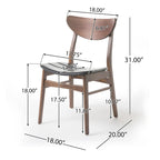 Wooden rectangular dining table and chairs
