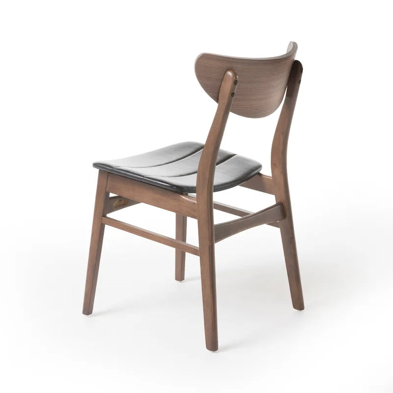 Wooden rectangular dining table and chairs