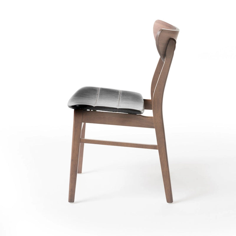 Wooden rectangular dining table and chairs