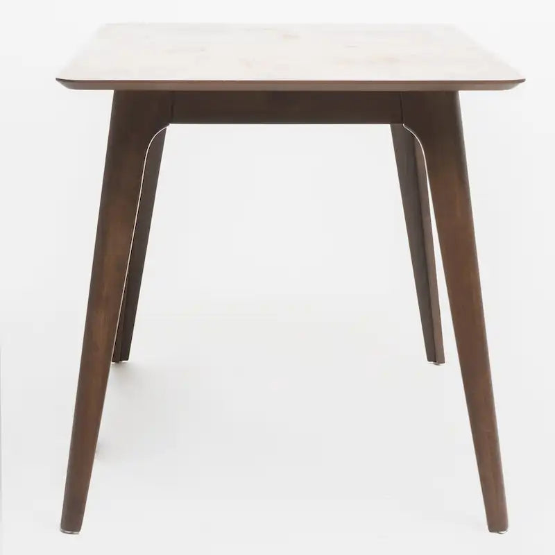 Wooden rectangular dining table and chairs