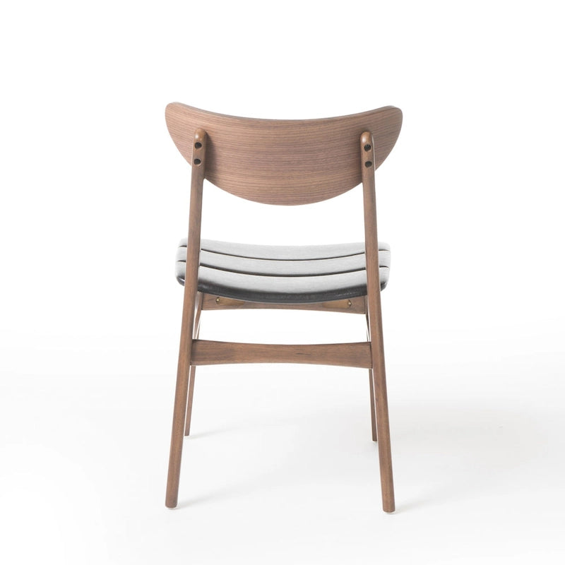 Wooden rectangular dining table and chairs