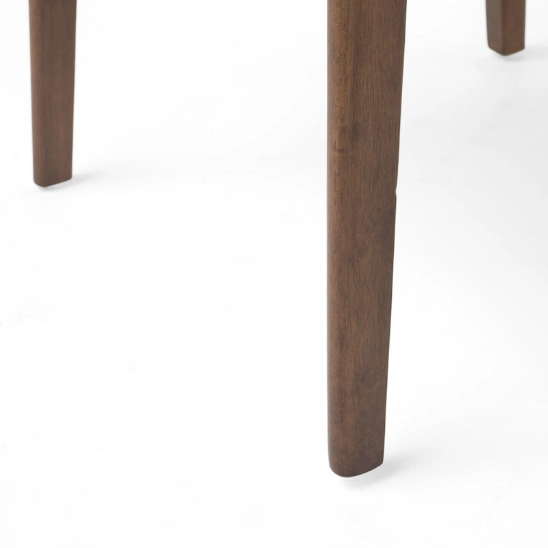 Wooden rectangular dining table and chairs