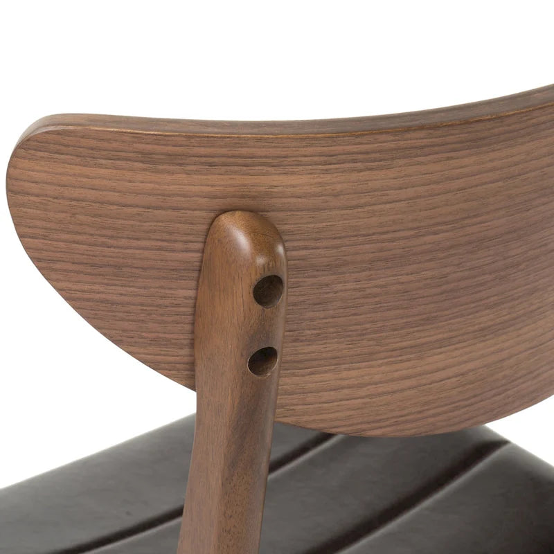 Wooden rectangular dining table and chairs