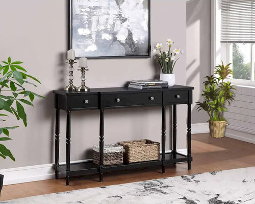 Convenience Concepts Cheyenne 3 Drawer Console Table with Shelf