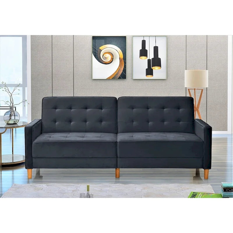 Tufted Velvet Sofa Bed Sleeper