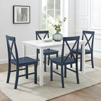 Dining Table with 4 X-Back Chairs